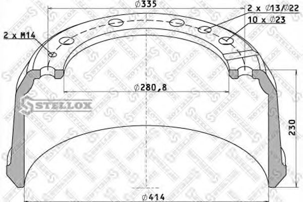 Тормозной барабан STELLOX 85-00020-SX