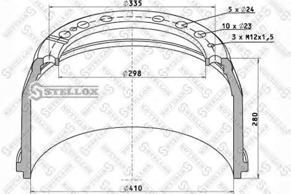 Тормозной барабан STELLOX 85-00021-SX