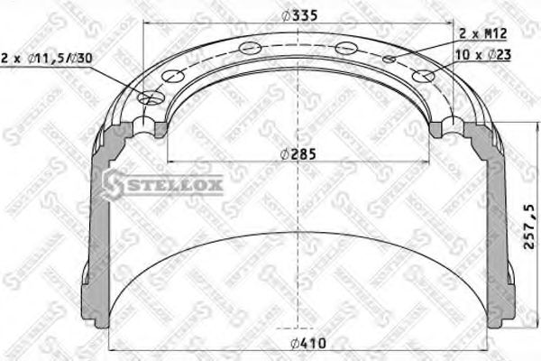 Тормозной барабан STELLOX 85-00027-SX