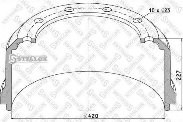 Тормозной барабан STELLOX 85-00044-SX