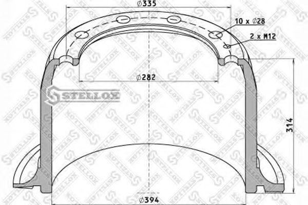 Тормозной барабан STELLOX 85-00055-SX