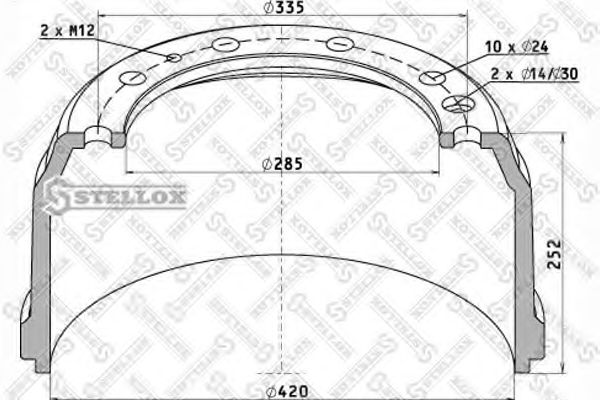 Тормозной барабан STELLOX 85-00061-SX