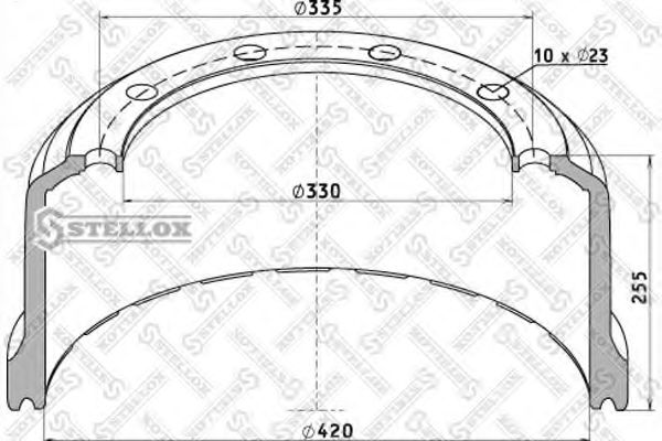 Тормозной барабан STELLOX 85-00062-SX