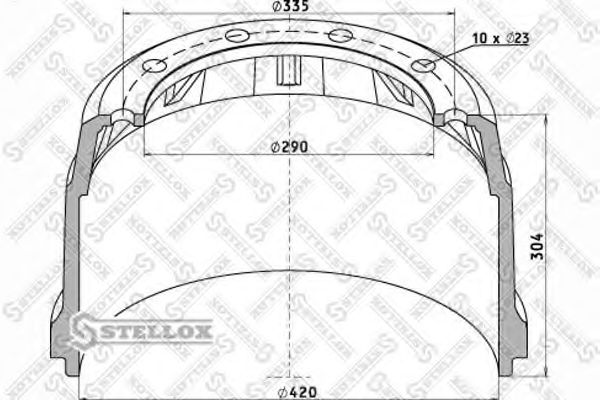 Тормозной барабан STELLOX 85-00085-SX
