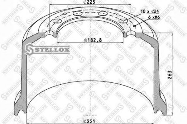 Тормозной барабан STELLOX 85-00131-SX