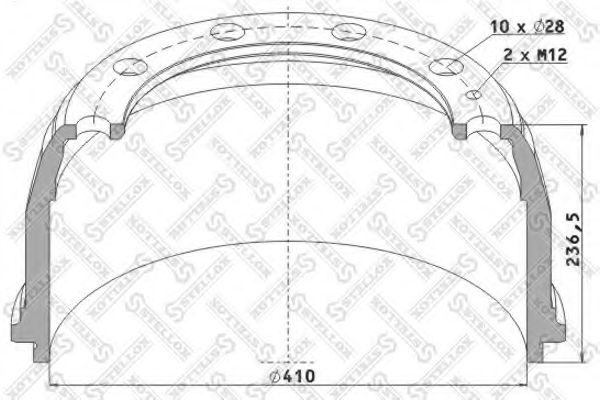 Тормозной барабан STELLOX 85-00167-SX