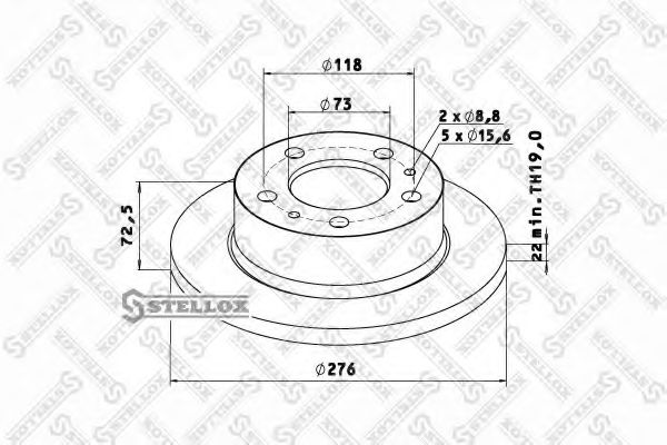 Тормозной диск STELLOX 85-00719-SX