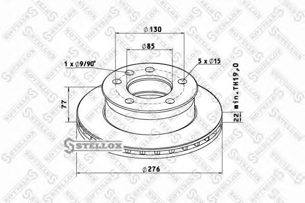 Тормозной диск STELLOX 85-00730-SX