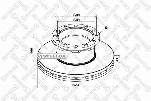 Тормозной диск STELLOX 85-00792-SX