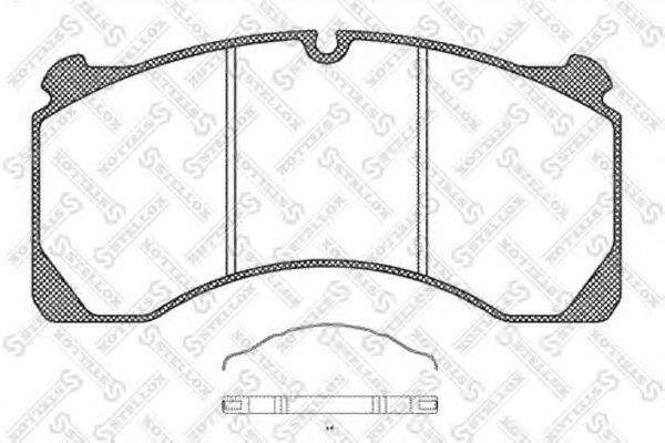 Комплект тормозных колодок, дисковый тормоз STELLOX 85-11422-SX
