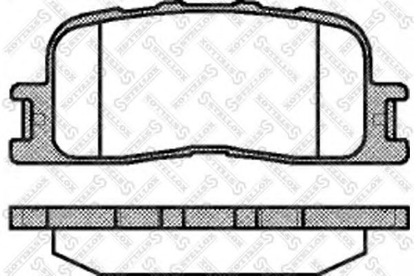 Комплект тормозных колодок, дисковый тормоз STELLOX 865 000-SX