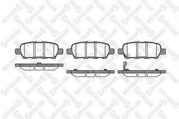 Комплект тормозных колодок, дисковый тормоз STELLOX 890 012L-SX