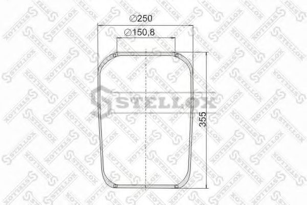Кожух пневматической рессоры STELLOX 90-07150-SX