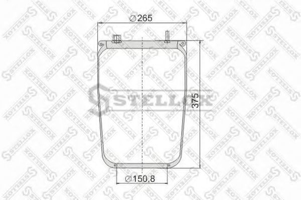 Кожух пневматической рессоры STELLOX 90-08360-SX