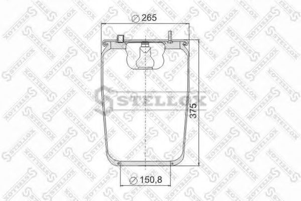 Кожух пневматической рессоры STELLOX 90-08365-SX