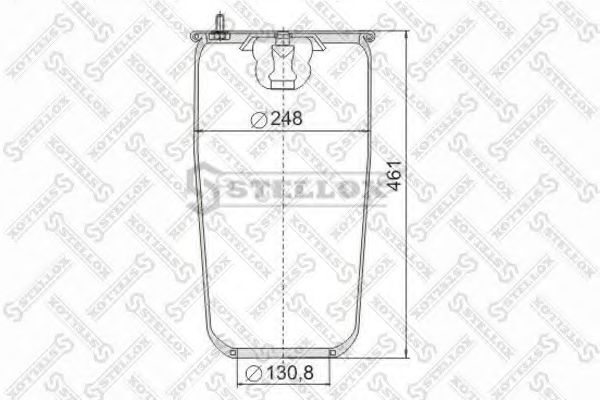 Кожух пневматической рессоры STELLOX 90-47130-SX