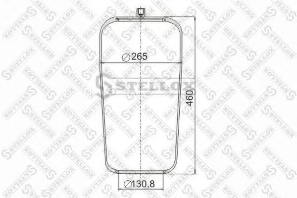 Кожух пневматической рессоры STELLOX 90-47577-SX