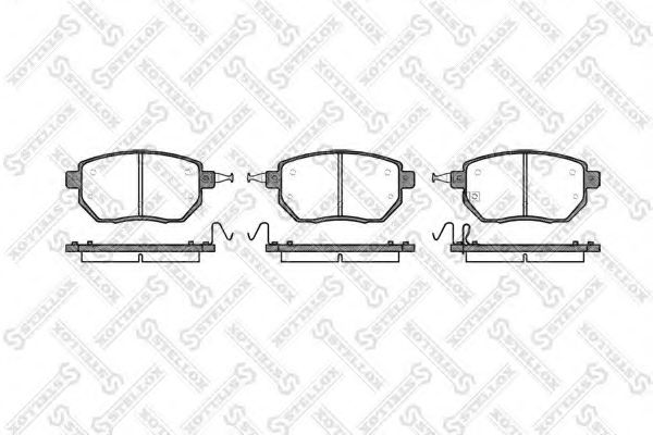 Комплект тормозных колодок, дисковый тормоз STELLOX 996 002B-SX