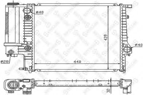 Радиатор, охлаждение двигателя STELLOX 10-25551-SX