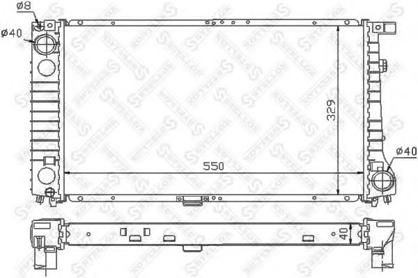 Радиатор, охлаждение двигателя STELLOX 10-25570-SX