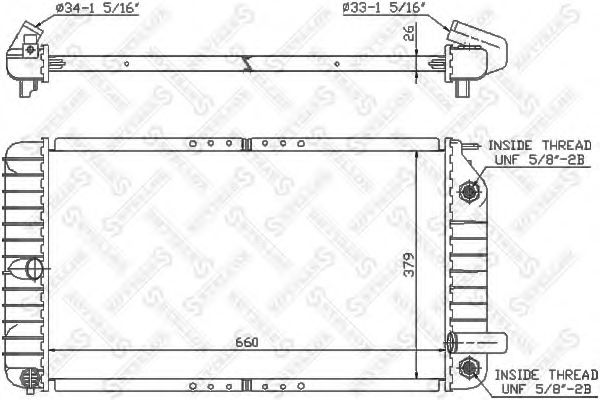Радиатор, охлаждение двигателя STELLOX 10-25603-SX