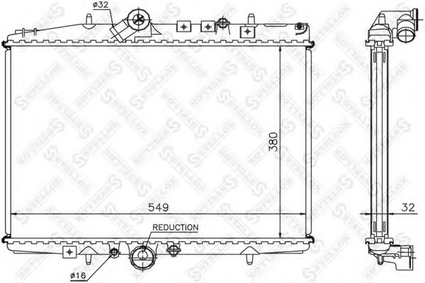 Радиатор, охлаждение двигателя STELLOX 10-25648-SX