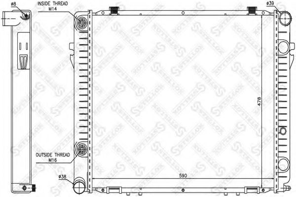 Радиатор, охлаждение двигателя NISSENS 62606