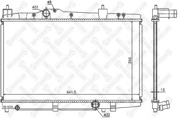 Радиатор, охлаждение двигателя STELLOX 10-26314-SX