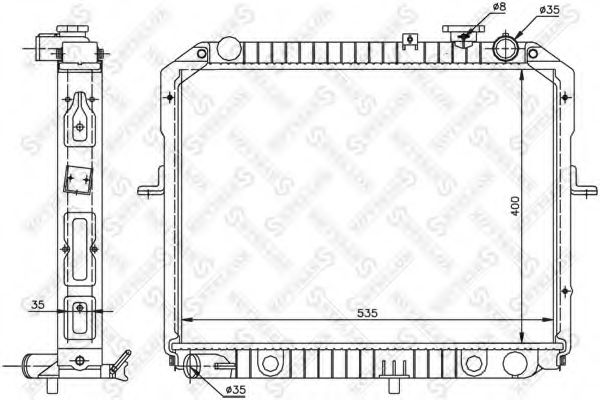 Радиатор, охлаждение двигателя STELLOX 10-26492-SX