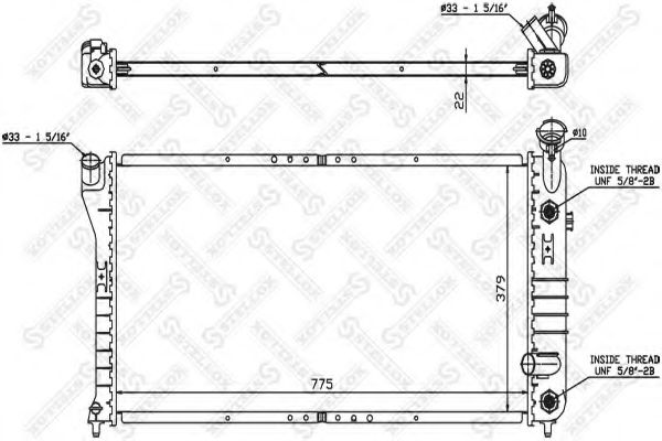 Радиатор, охлаждение двигателя STELLOX 10-26746-SX