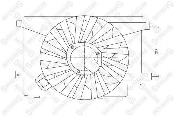 Вентилятор, охлаждение двигателя STELLOX 29-99062-SX