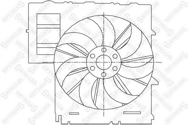 Вентилятор, охлаждение двигателя STELLOX 29-99067-SX