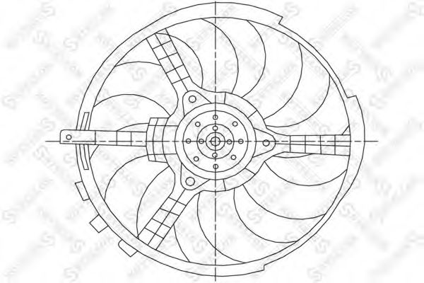 Вентилятор, охлаждение двигателя STELLOX 29-99084-SX