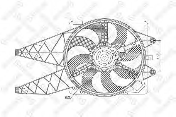 Вентилятор, охлаждение двигателя STELLOX 29-99093-SX