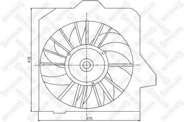 Вентилятор, охлаждение двигателя STELLOX 29-99109-SX