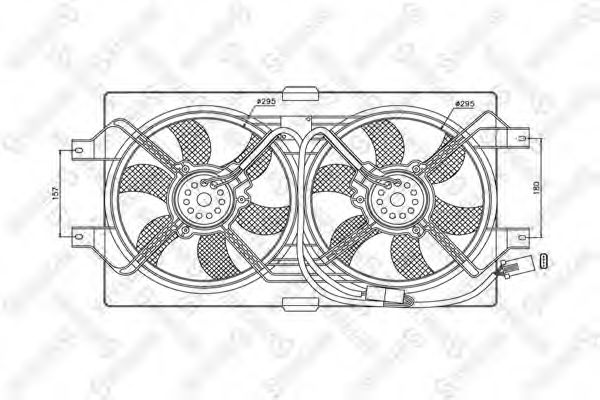 Вентилятор, охлаждение двигателя STELLOX 29-99110-SX
