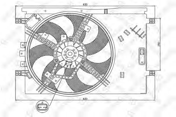 Вентилятор, охлаждение двигателя STELLOX 29-99118-SX