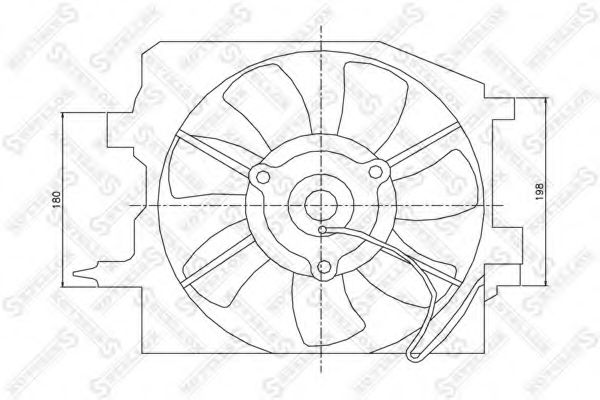 Вентилятор, охлаждение двигателя STELLOX 29-99147-SX