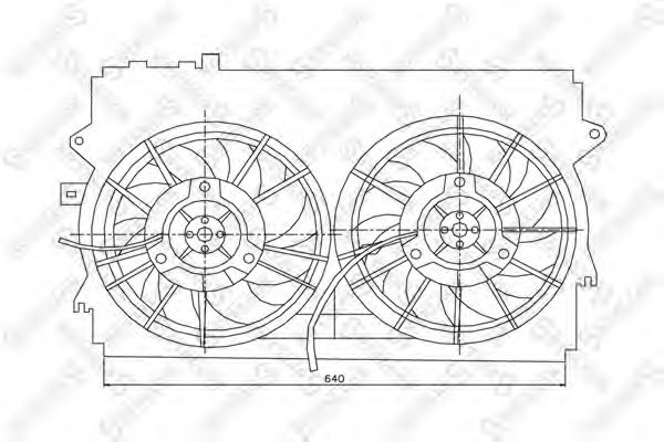 Вентилятор, охлаждение двигателя STELLOX 29-99148-SX