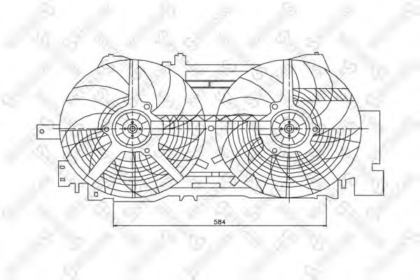 Вентилятор, охлаждение двигателя STELLOX 29-99156-SX