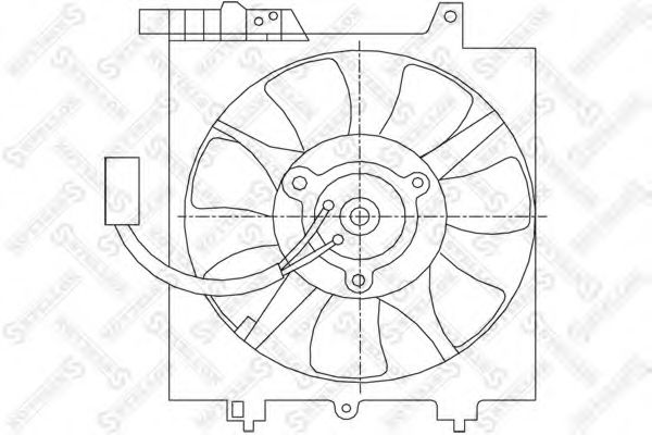 Вентилятор, охлаждение двигателя STELLOX 29-99166-SX