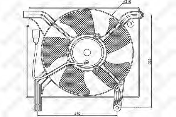 Вентилятор, охлаждение двигателя STELLOX 29-99181-SX