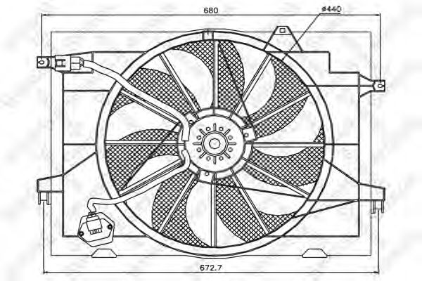 Вентилятор, охлаждение двигателя STELLOX 29-99186-SX