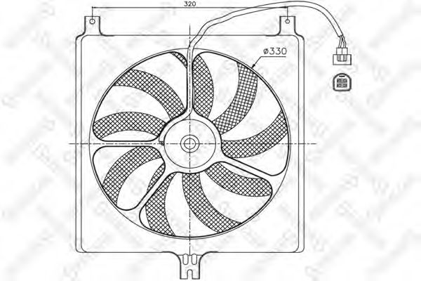 Вентилятор, охлаждение двигателя STELLOX 29-99192-SX