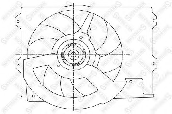 Вентилятор, охлаждение двигателя STELLOX 29-99206-SX