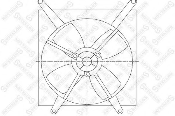 Вентилятор, охлаждение двигателя STELLOX 29-99215-SX