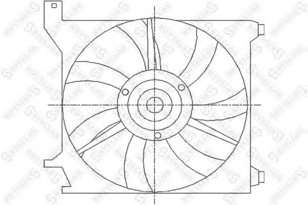 Вентилятор, охлаждение двигателя STELLOX 29-99223-SX