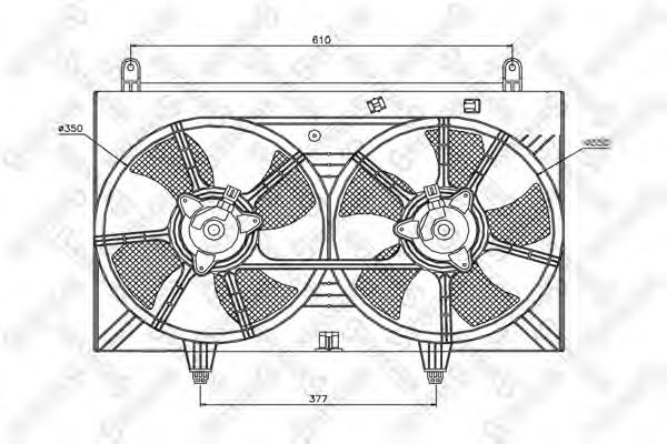 Вентилятор, охлаждение двигателя STELLOX 29-99230-SX