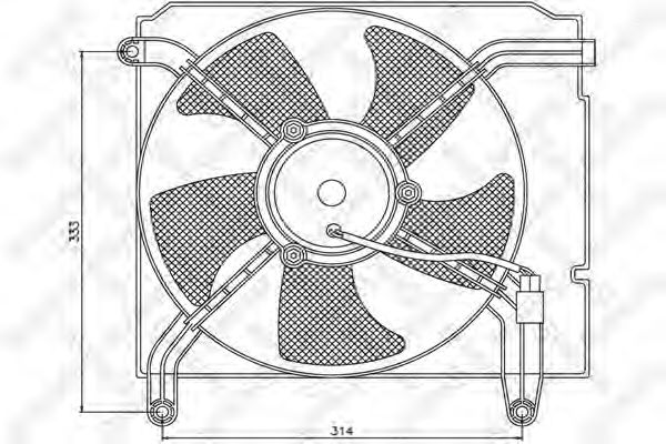 Вентилятор, охлаждение двигателя STELLOX 29-99251-SX