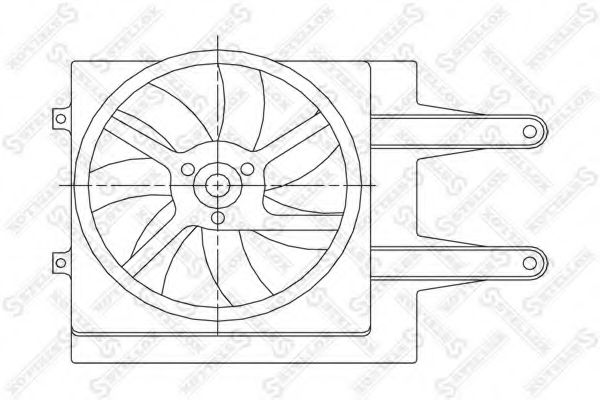 Вентилятор, охлаждение двигателя STELLOX 29-99258-SX